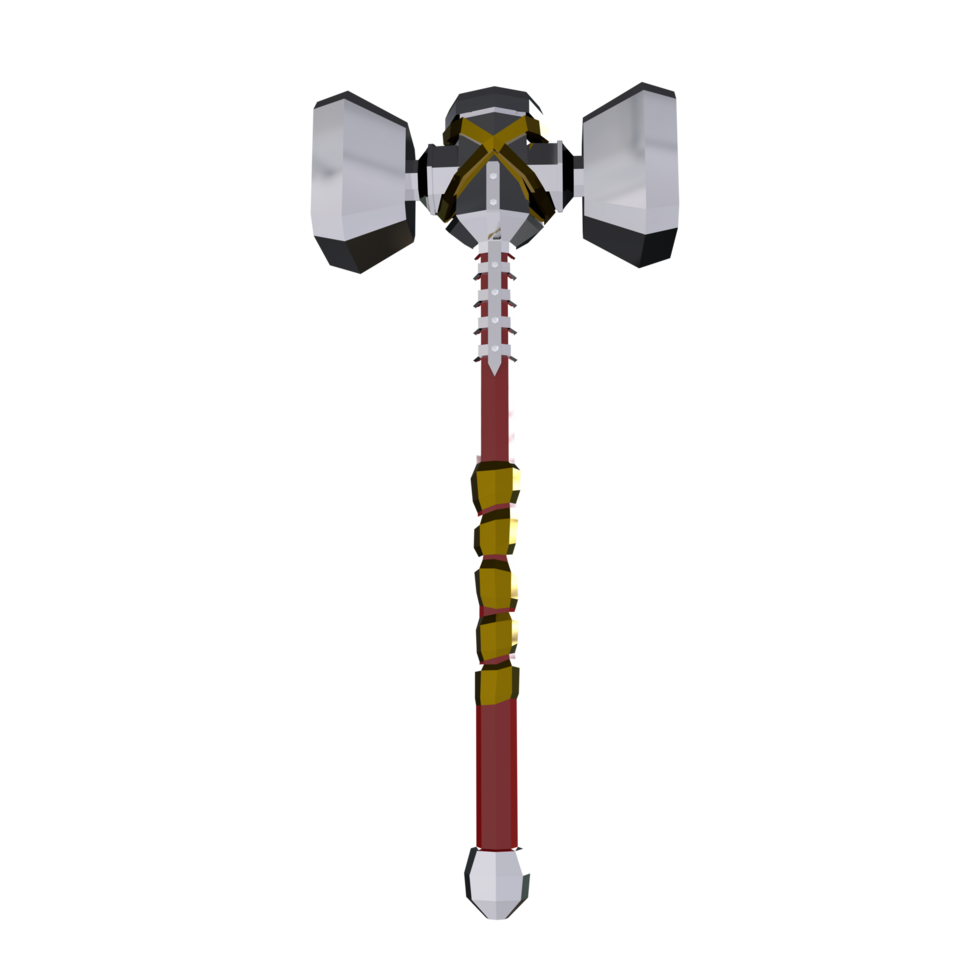 3d Rendering Of Long Hammer png