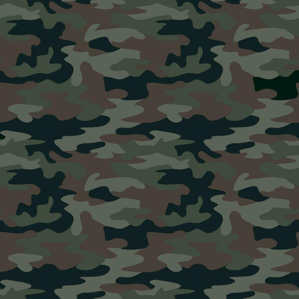 vector sin costura modelo de militar camuflaje. textura para diseño y impresión. Ejército bosque esconder. caqui verde marrón. para soldados y caza. gris para soldados, caza. esconder en el bosque.