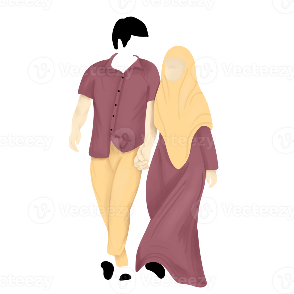 Romantic Muslim Couple png
