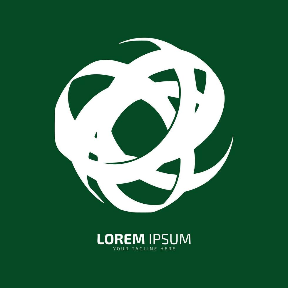 Minimal and abstract logo of abstract icon abstract vector circle silhouette isolated