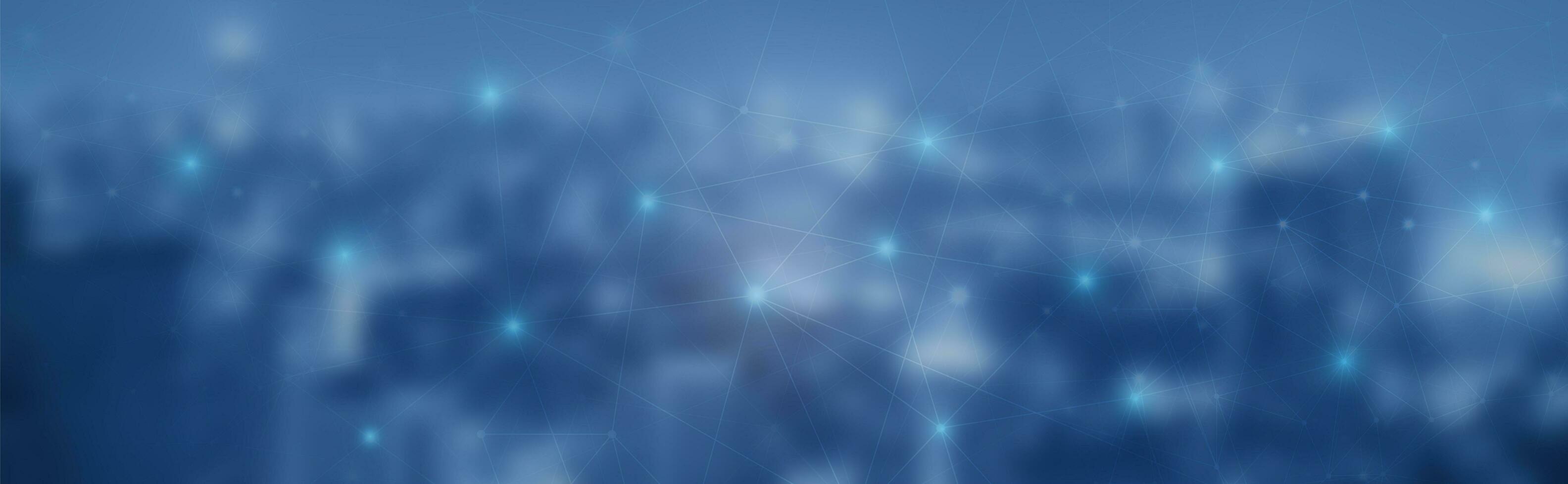 Abstract dark network background, line and dots connection concept technology photo