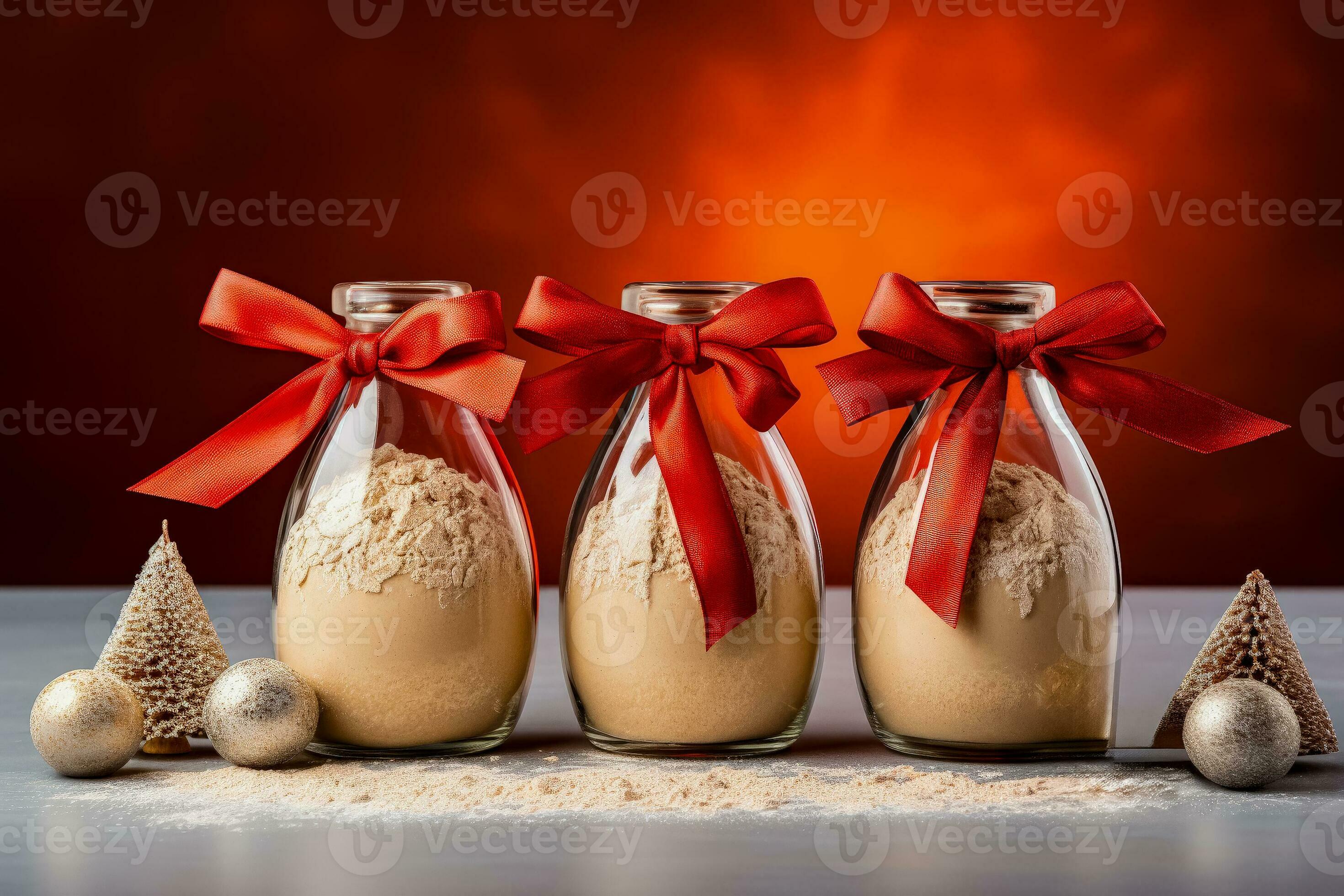 Baking enthusiasts minimalist style Christmas gifts isolated on a