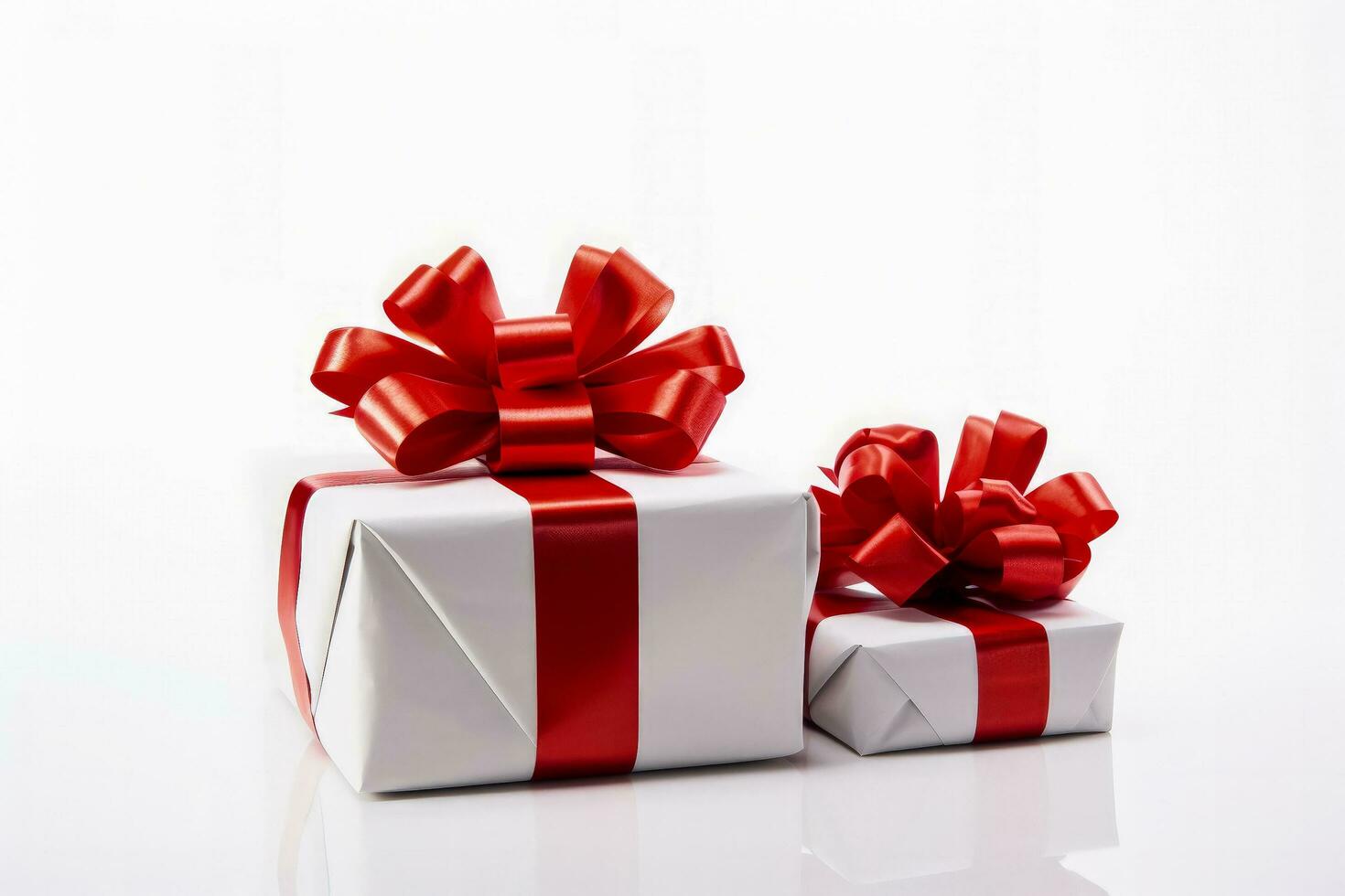 Fitness themed minimalist style Christmas gifts isolated on a white background photo