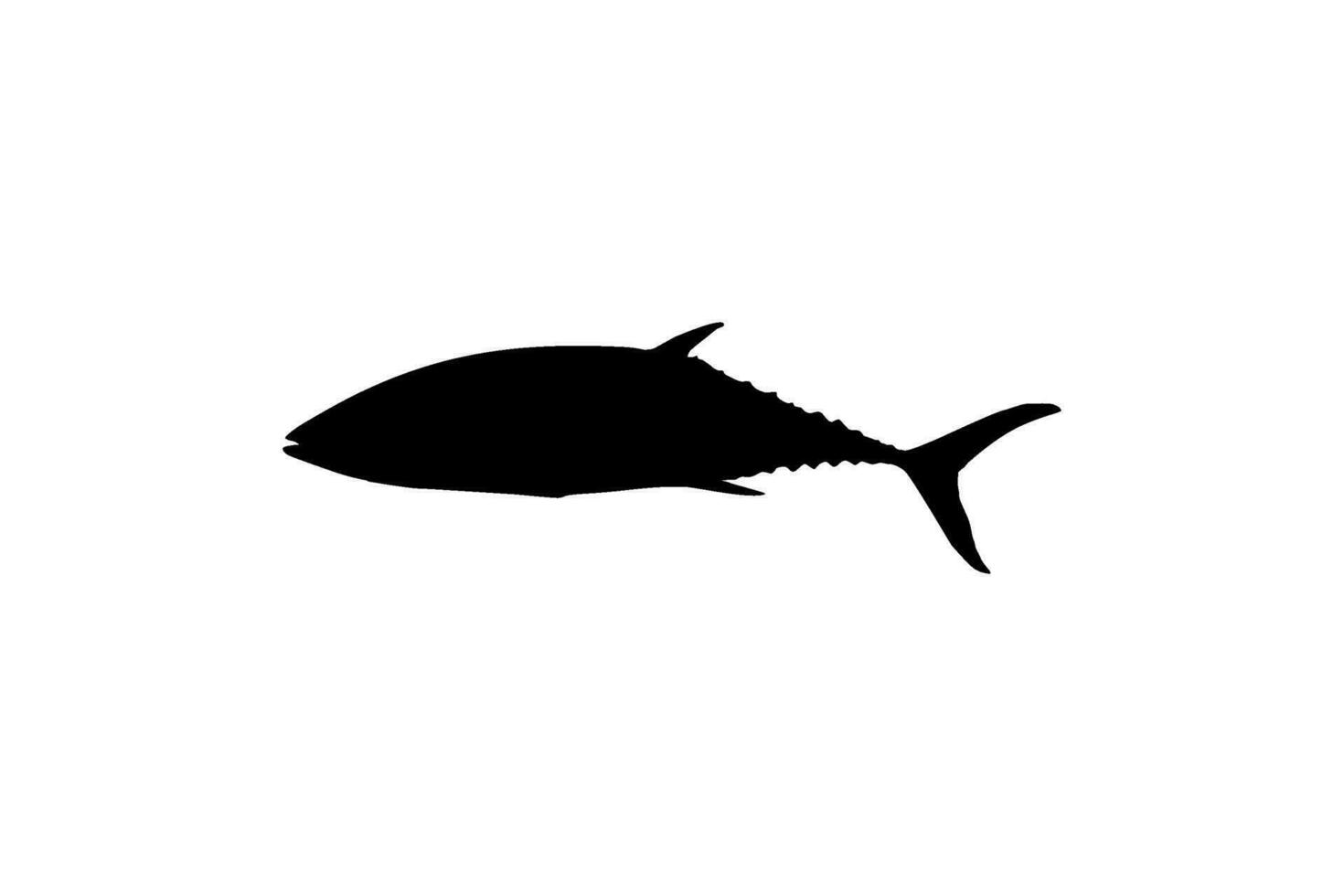 Flat Style Silhouette of the Tuna Fish, can use for Logo Type, Art Illustration, Pictogram, Website or Graphic Design Element. Vector Illustration