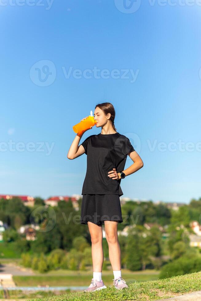 Woman Running Bottle Image & Photo (Free Trial)