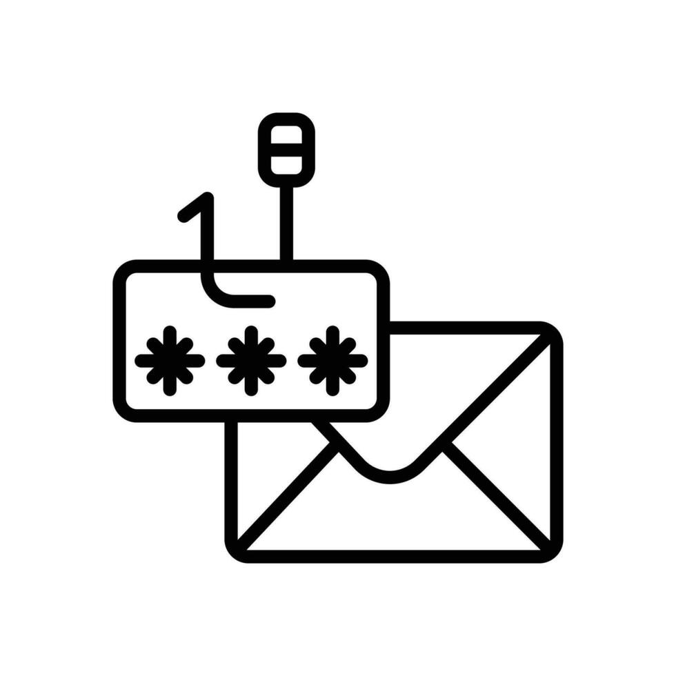 phishing line icon. vector icon for your website, mobile, presentation, and logo design.