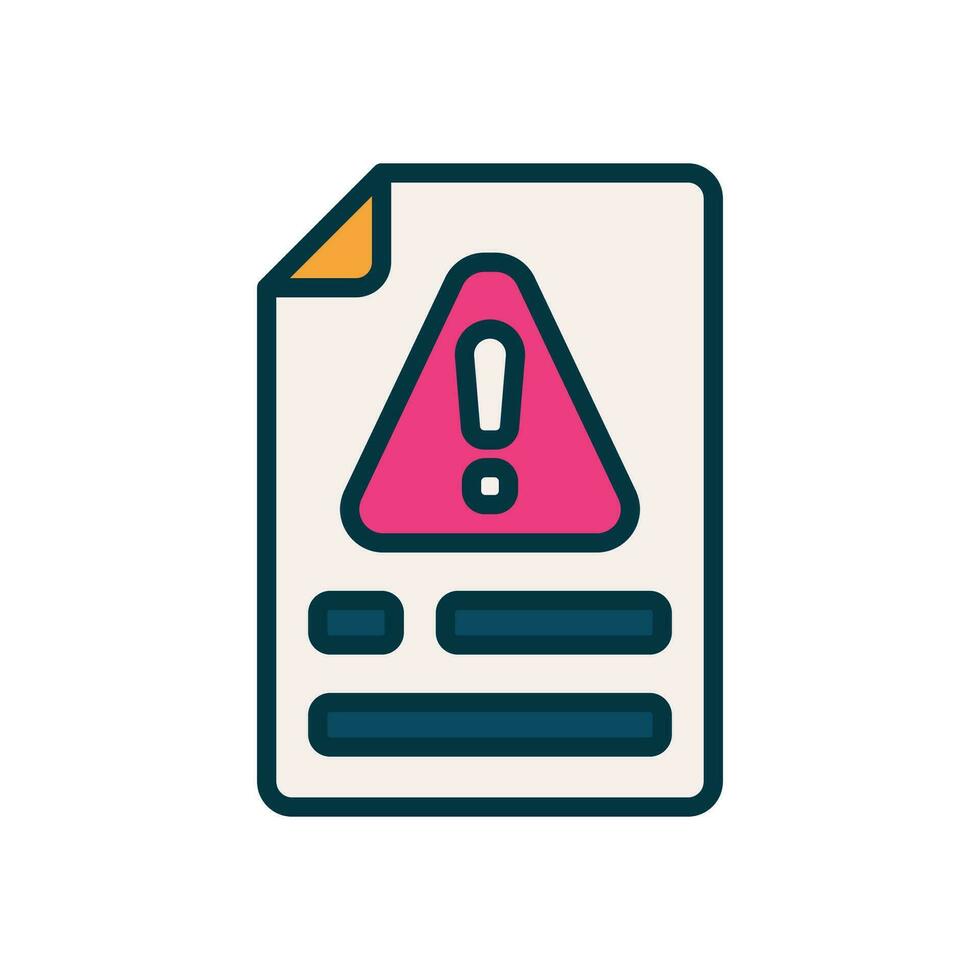file dangerous filled color icon. vector icon for your website, mobile, presentation, and logo design.