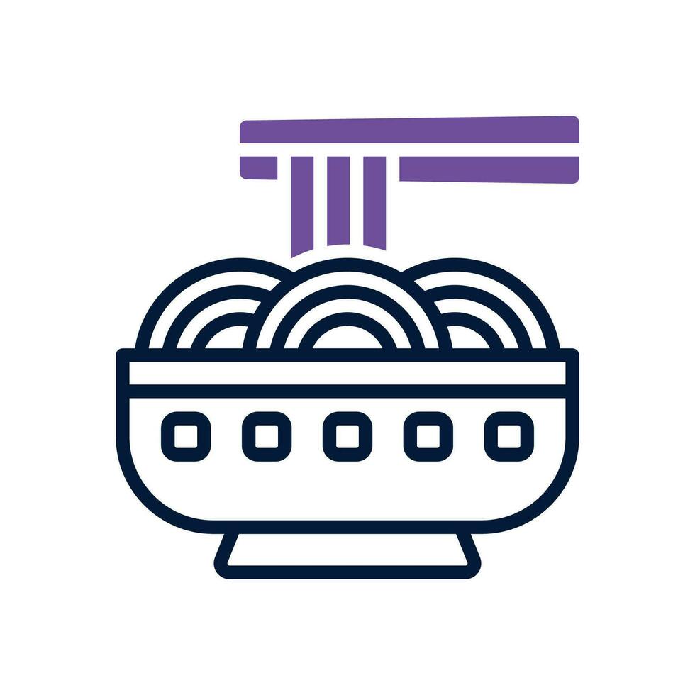 noodles dual tone icon. vector icon for your website, mobile, presentation, and logo design.