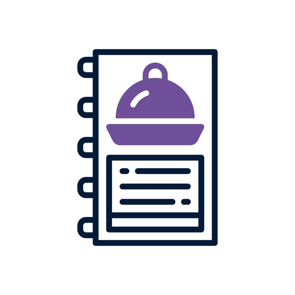 food menu dual tone icon. vector icon for your website, mobile, presentation, and logo design.