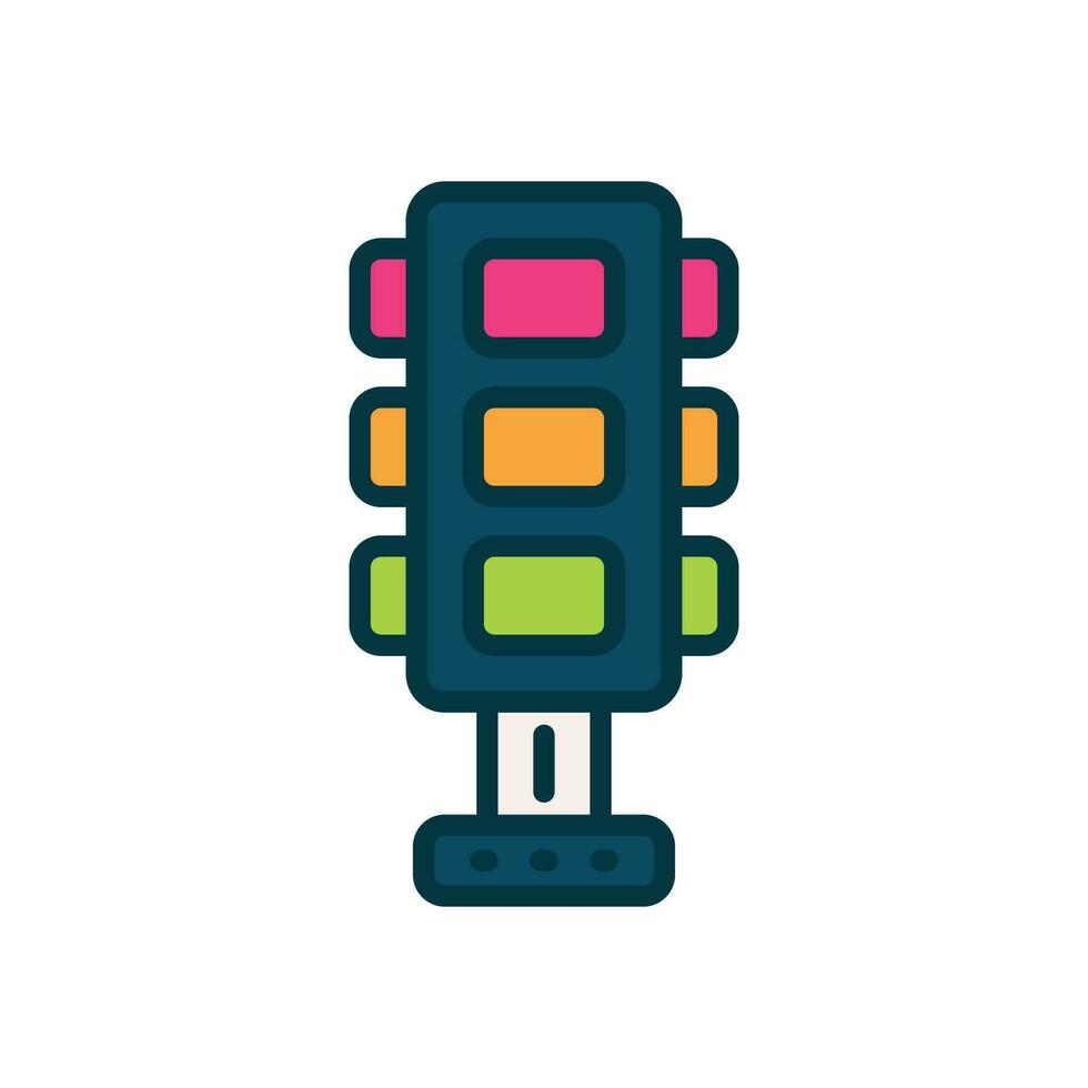 traffic light filled color icon. vector icon for your website, mobile, presentation, and logo design.