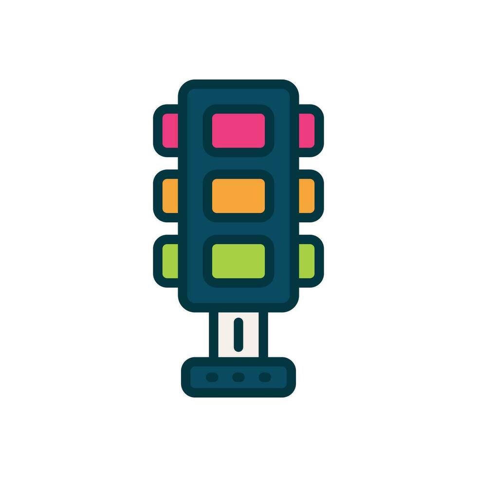 traffic light filled color icon. vector icon for your website, mobile, presentation, and logo design.