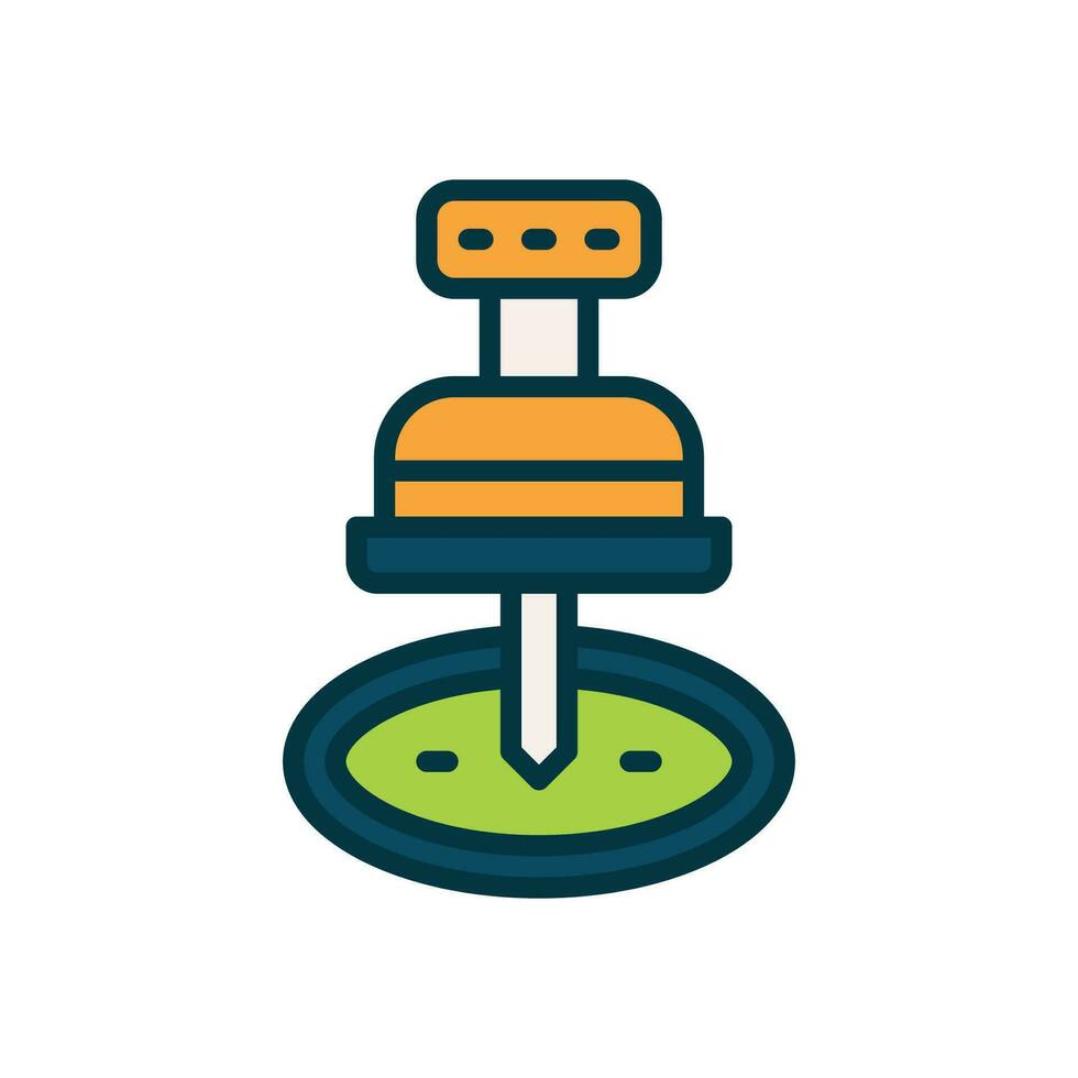 pushpin filled color icon. vector icon for your website, mobile, presentation, and logo design.
