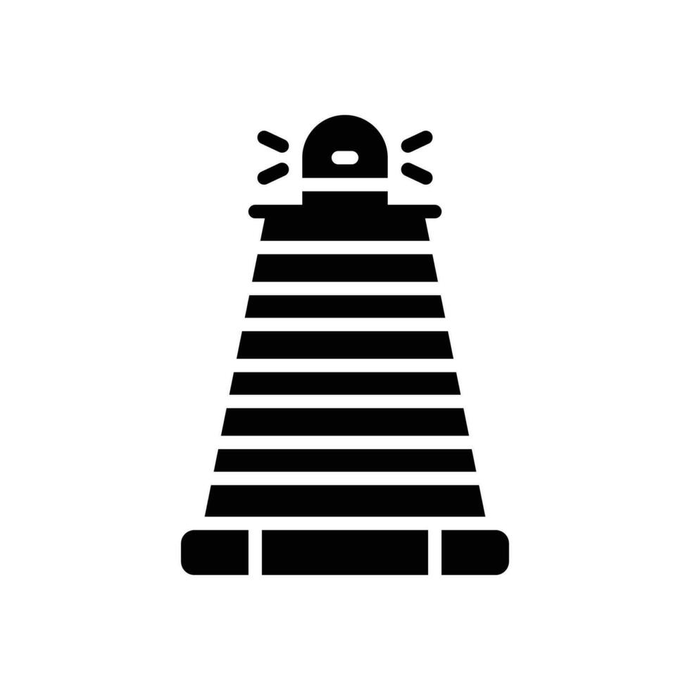 traffic cone glyph icon. vector icon for your website, mobile, presentation, and logo design.