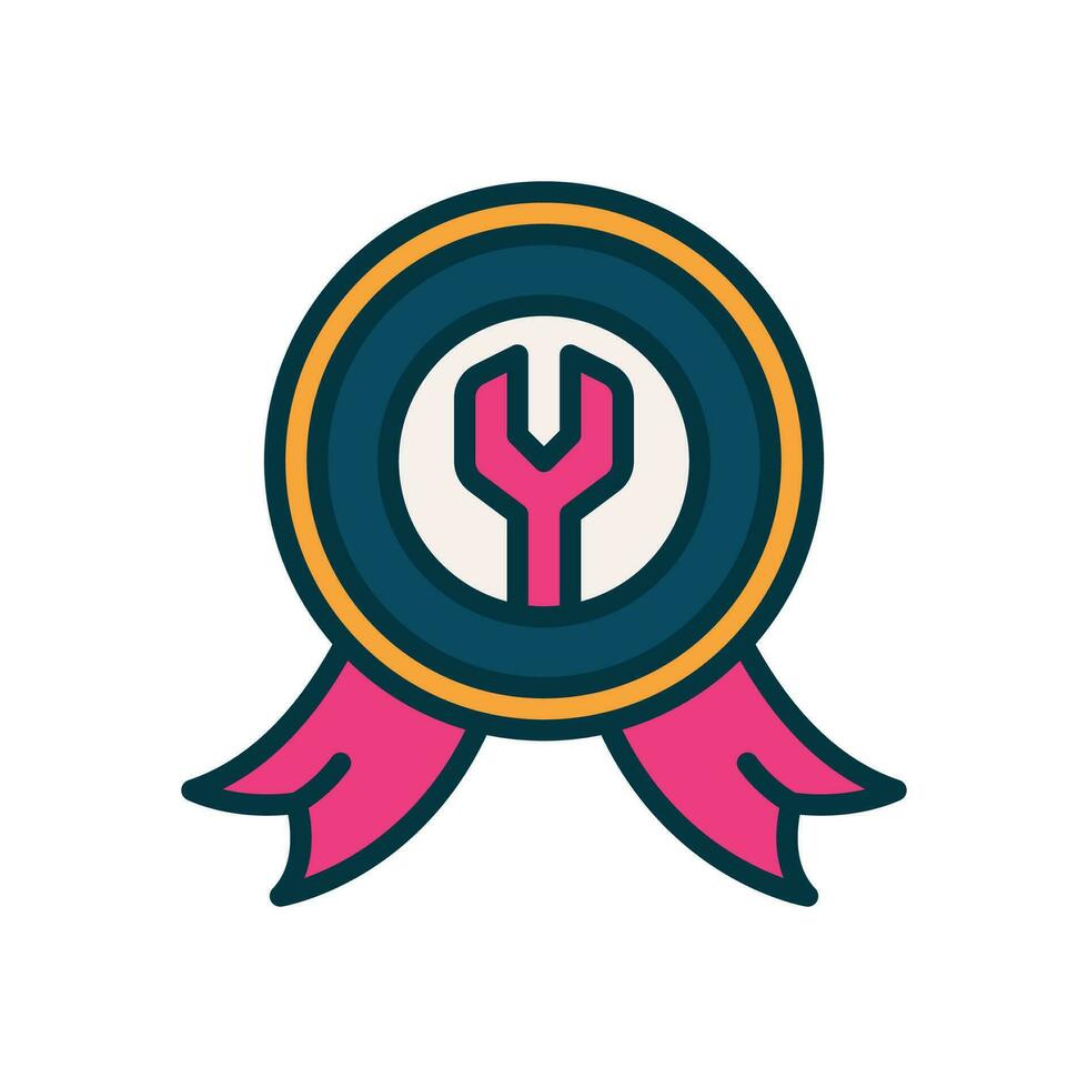 badge filled color icon. vector icon for your website, mobile, presentation, and logo design.