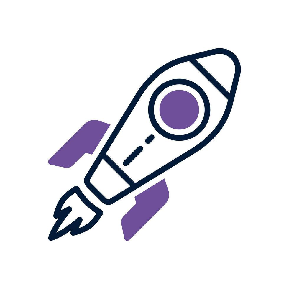 rocket dual tone icon. vector icon for your website, mobile, presentation, and logo design.