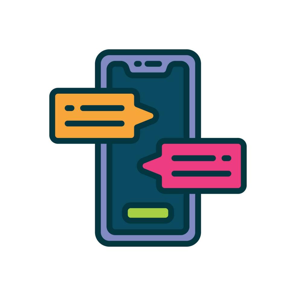 conversation filled color icon. vector icon for your website, mobile, presentation, and logo design.