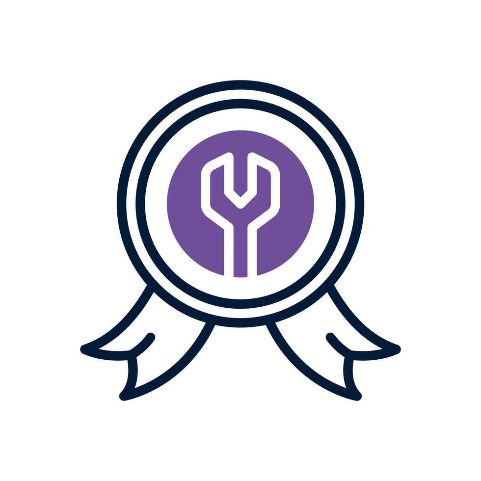badge dual tone icon. vector icon for your website, mobile, presentation, and logo design.