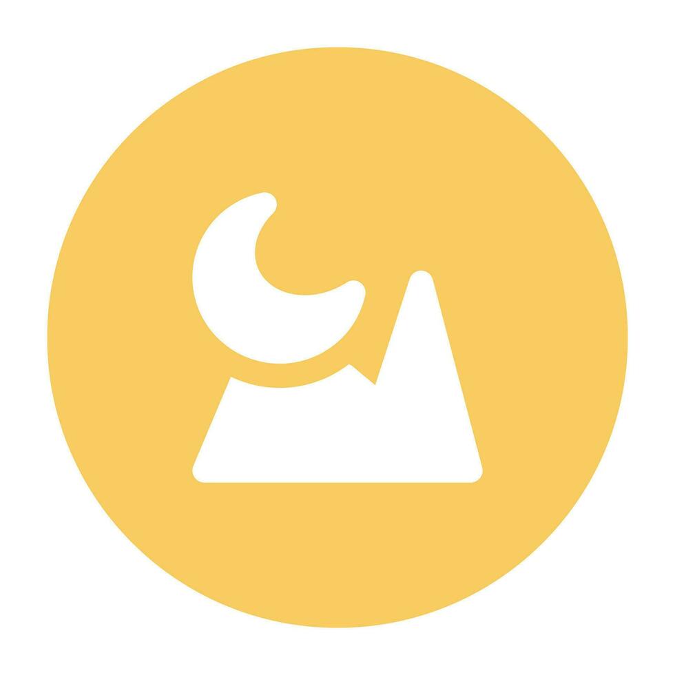 Nature and Weather Flat Round vector
