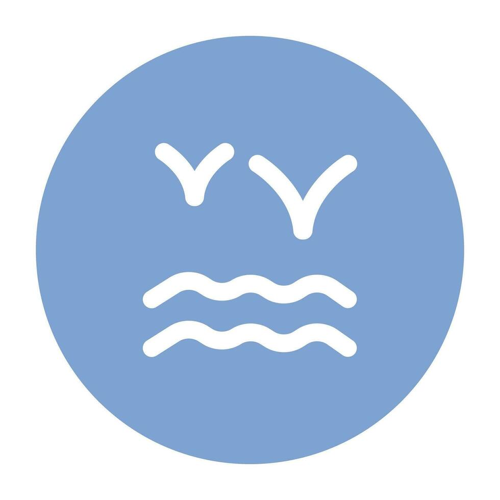 Nature and Weather Flat Round vector