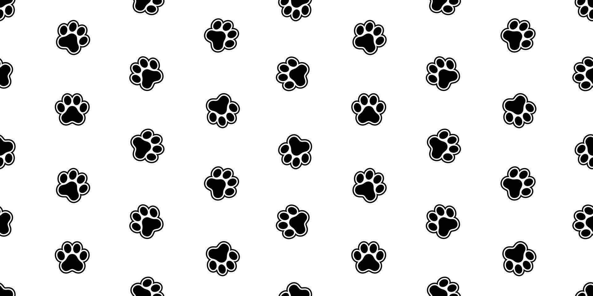 dog paw seamless pattern vector footprint french bulldog cartoon scarf isolated repeat wallpaper tile background doodle illustration design