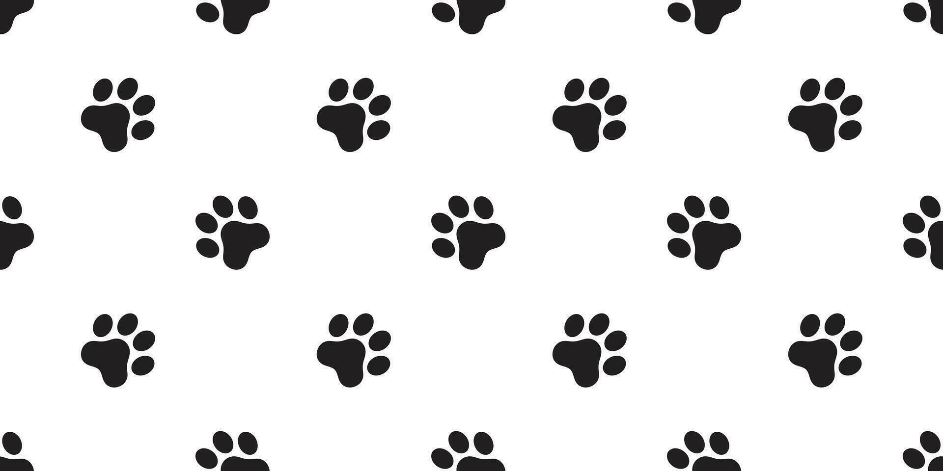 dog paw seamless pattern footprint vector french bulldog cartoon scarf isolated repeat wallpaper tile background illustration doodle design