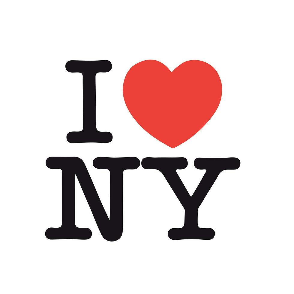 yo amor nuevo york, logo vector
