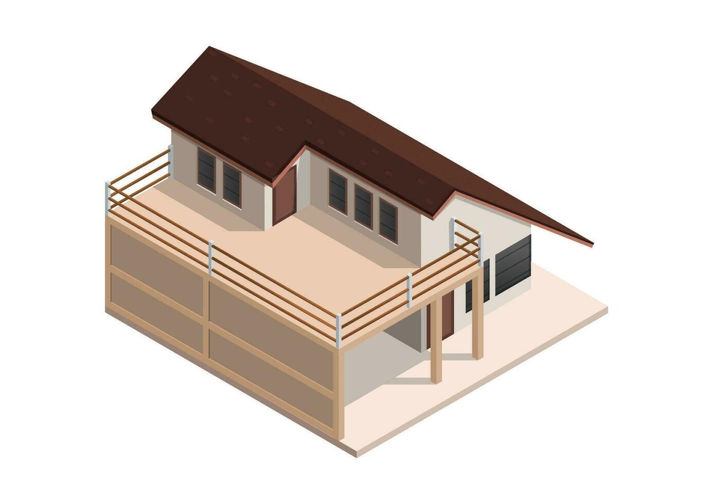 isométrica moderno casa. vector