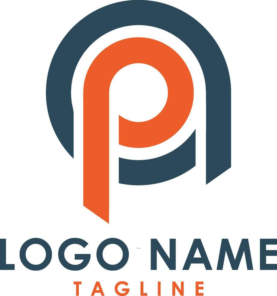 diseño de logotipo ap vector