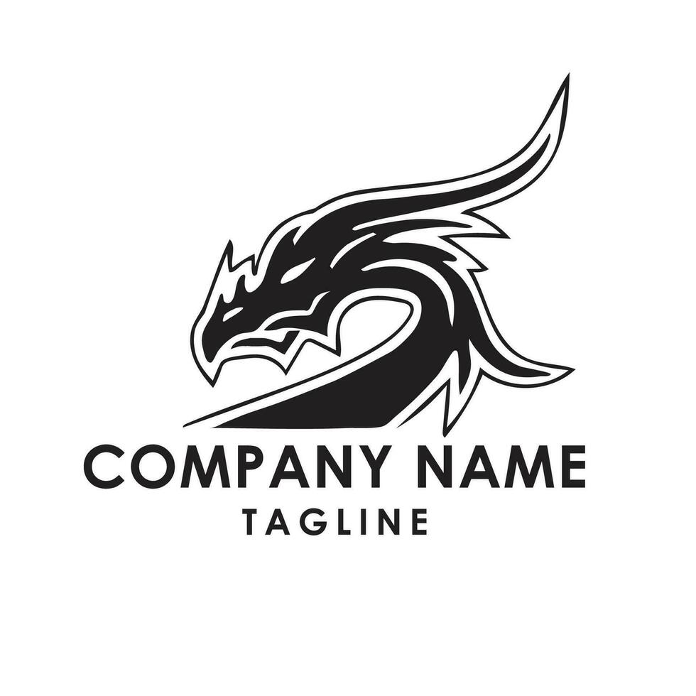 dragon logo design vector