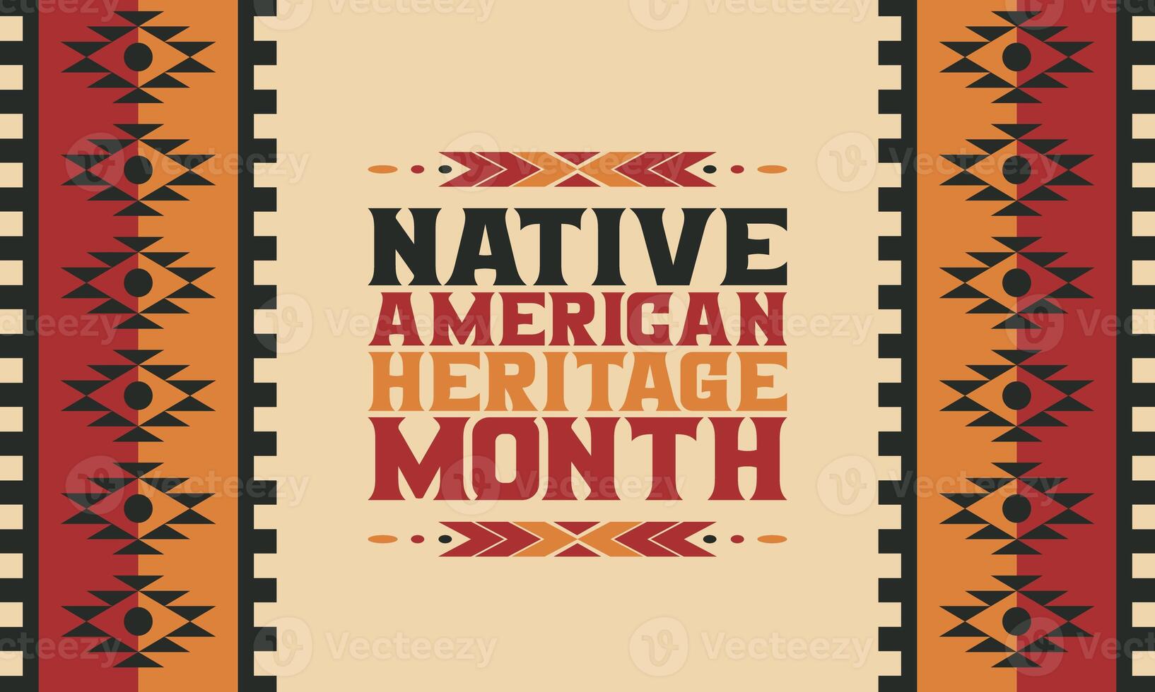 National Native American Heritage Month November 2023. Native Heritage t shirt design. Banner, cover, poster, greeting, card design photo