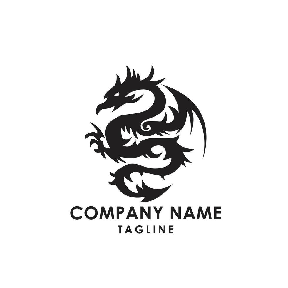 dragon logo design vector