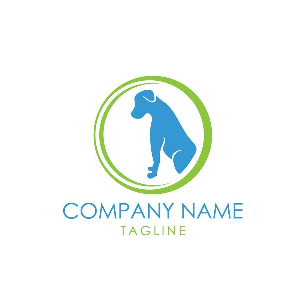 dog animal logo design vector