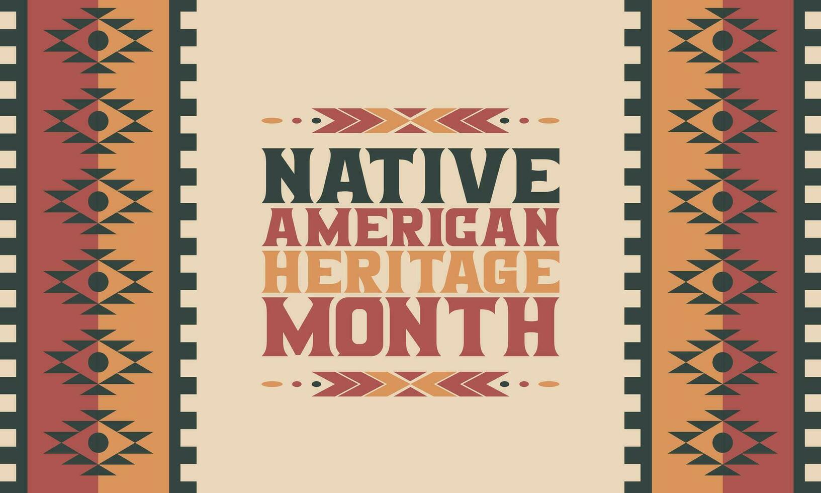 National Native American Heritage Month November 2023. Native Heritage t shirt design. Banner, cover, poster, greeting, card design vector