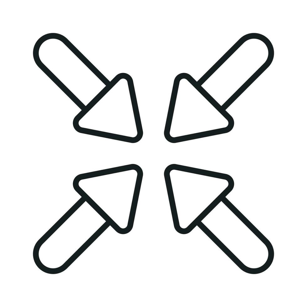 Center point arrows vector design, easy to use icon