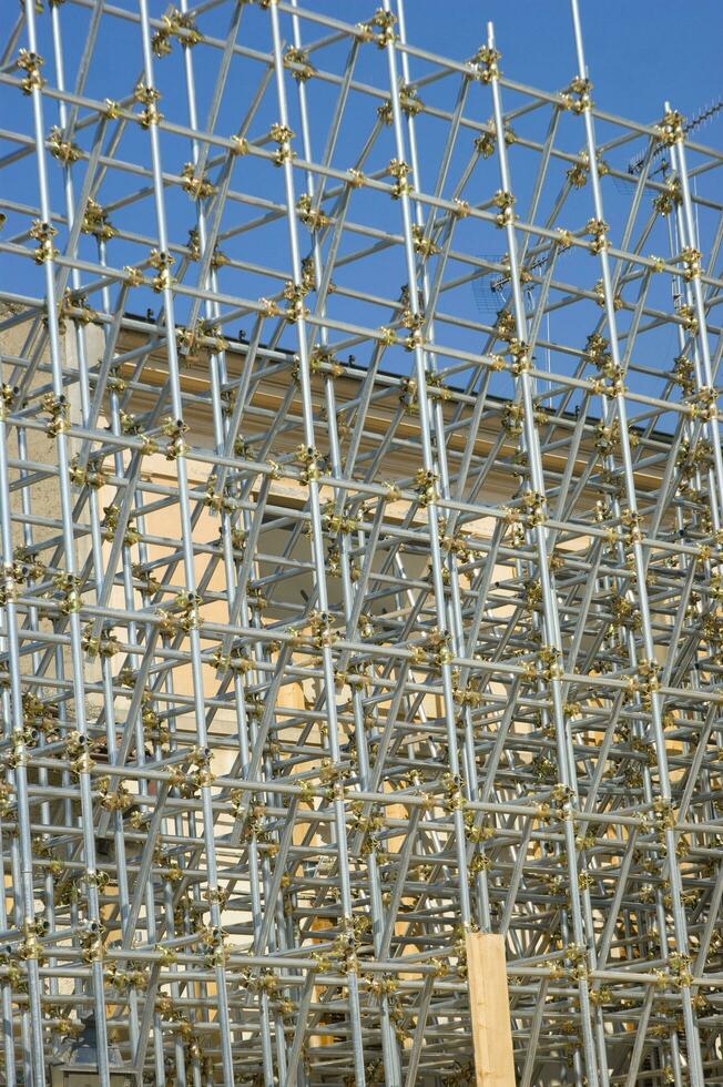 scaffolding in construction site photo