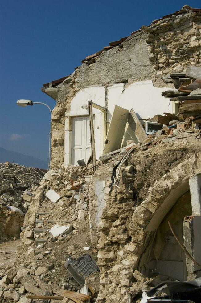 photographic documentation of the devastating earthquake in central Italy photo