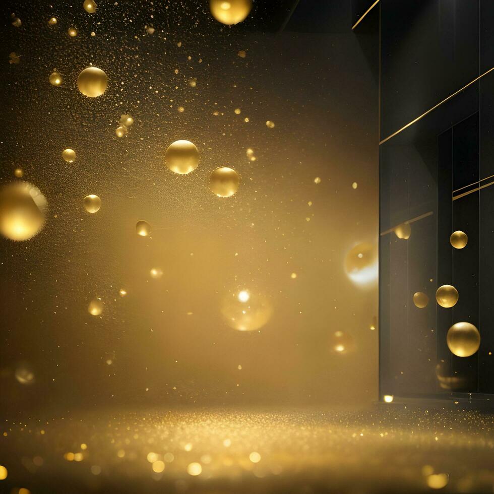 a golden particles background that simulates the appearance of stardust against a night sky photo