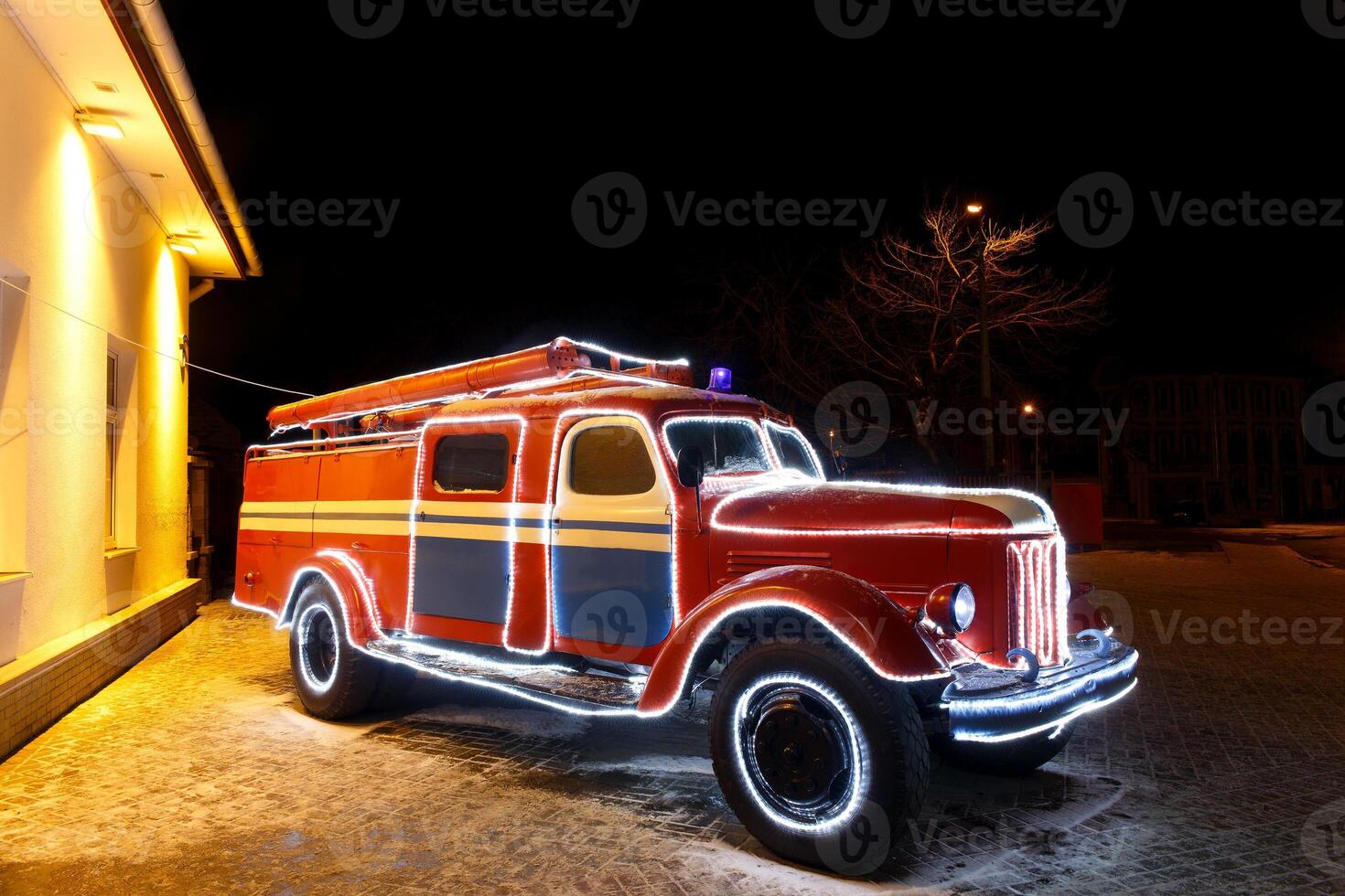 vintage fire truck photo