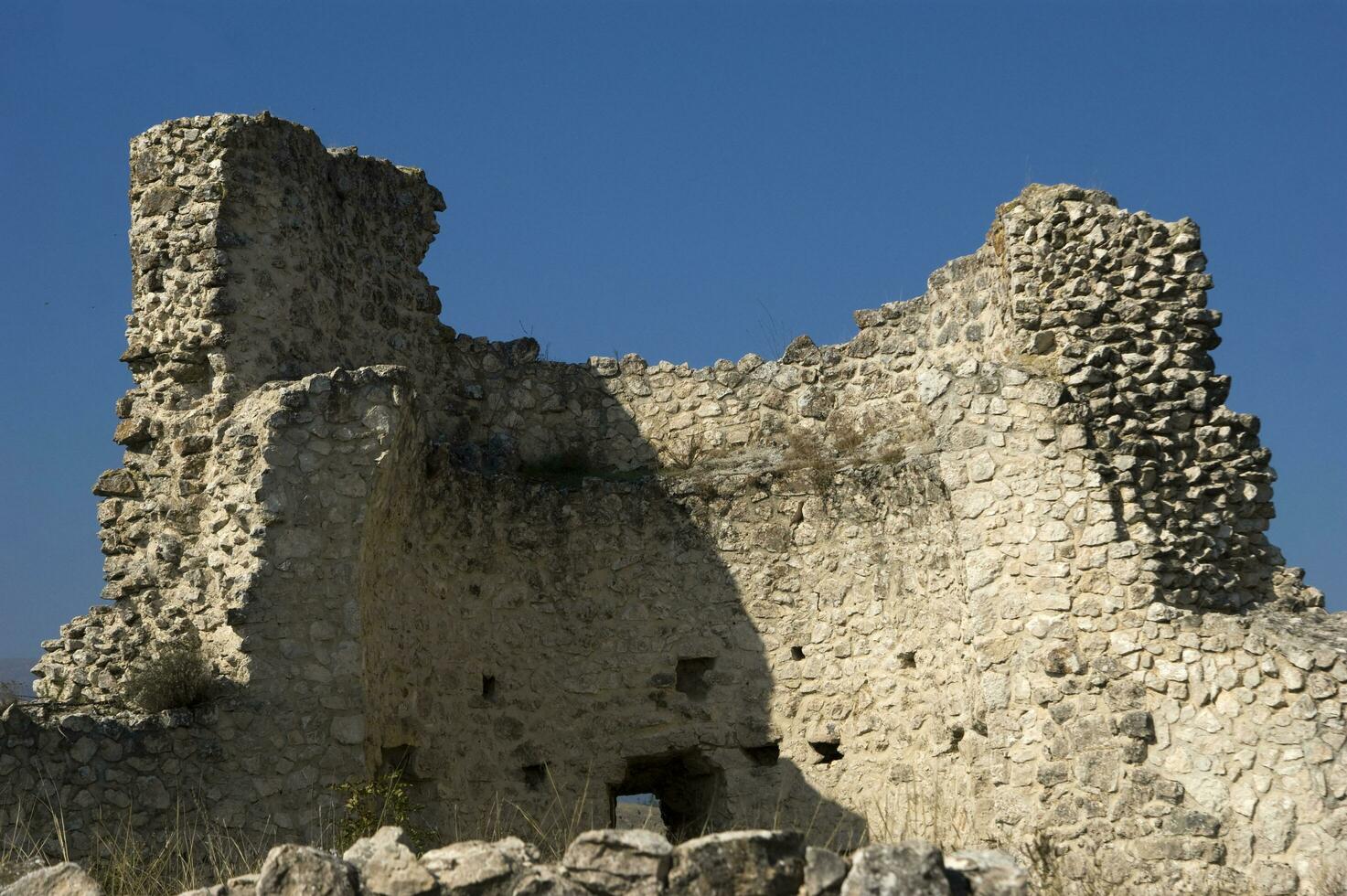 a large stone wall photo