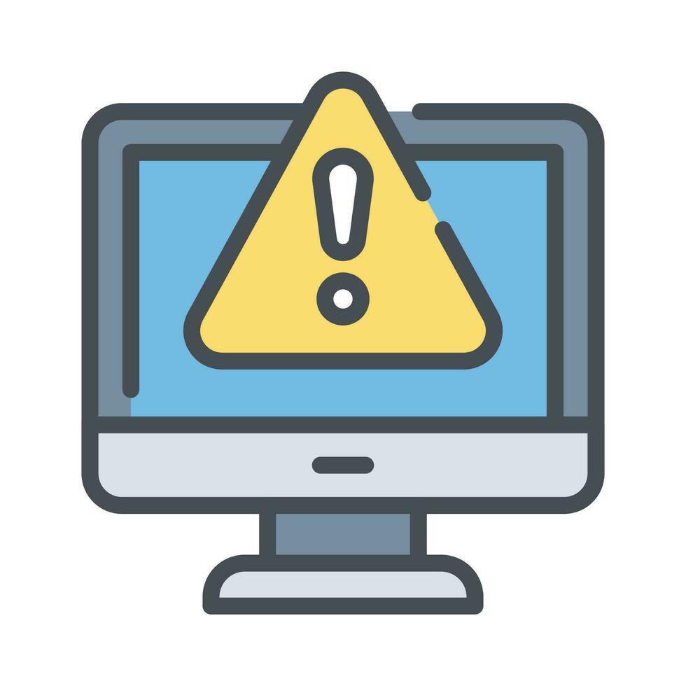 System error warning for webpage, banner, presentation, social media, documents vector