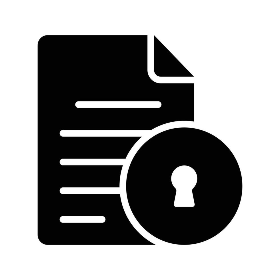 Locked paper, encryption documents, locked documents icon vector ...