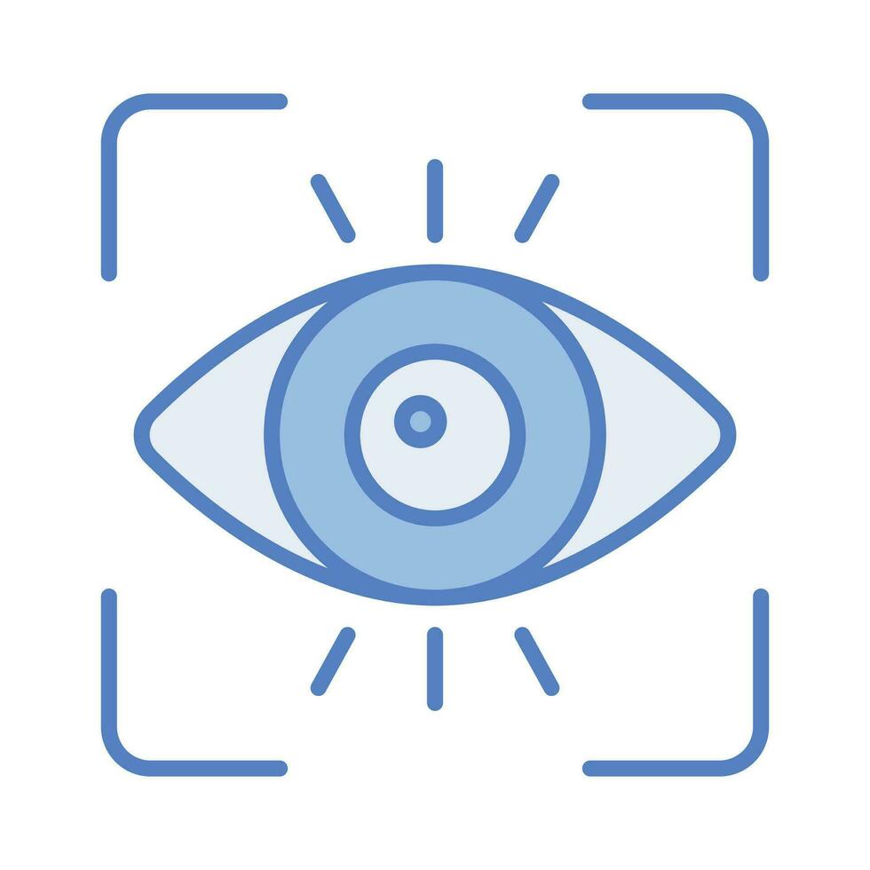 Recognition for biometric identification signs. Vision scanning technology for security access vector