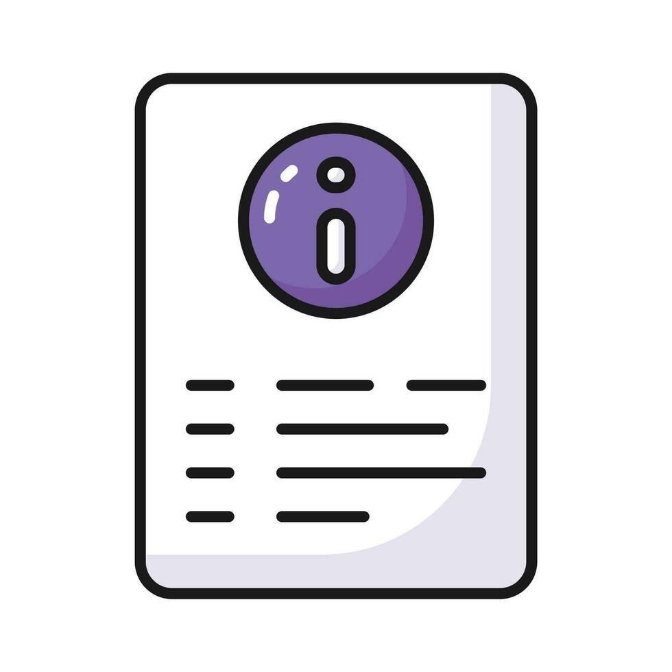 Check this carefully designed icon of information document in modern style vector