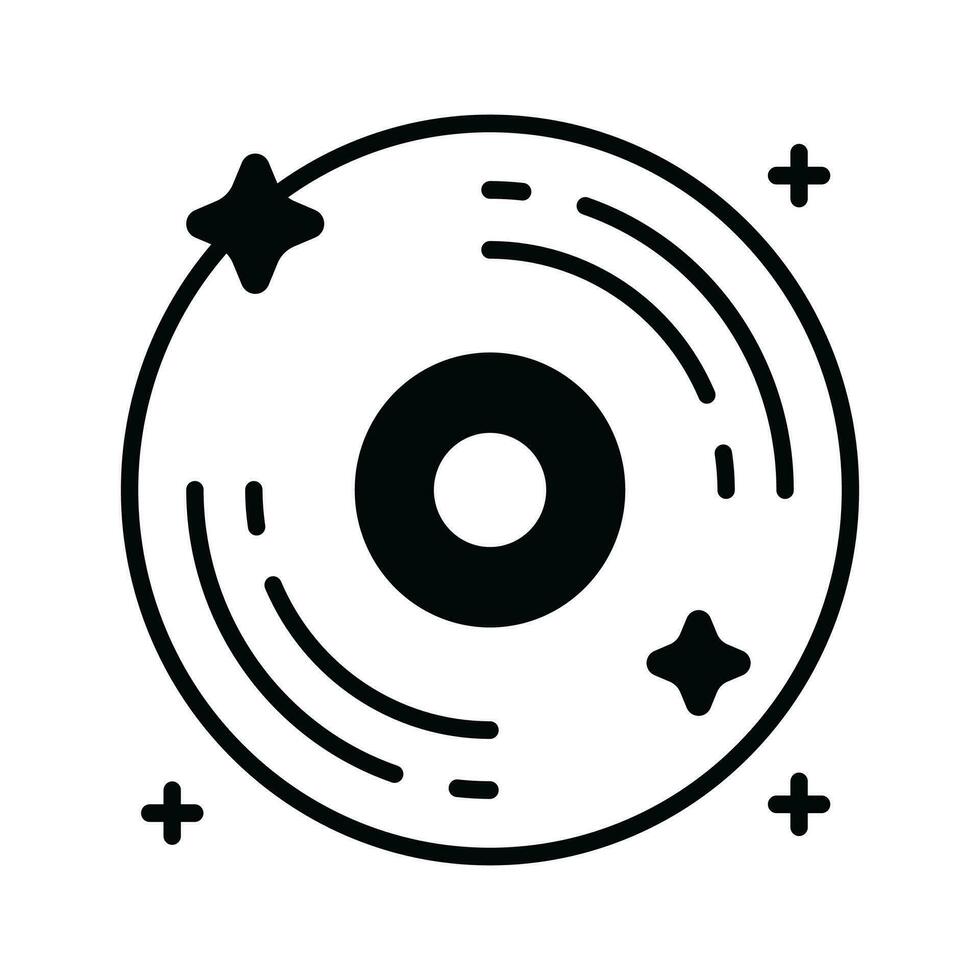 Vinyl record vector design, icon of music disc in modern style