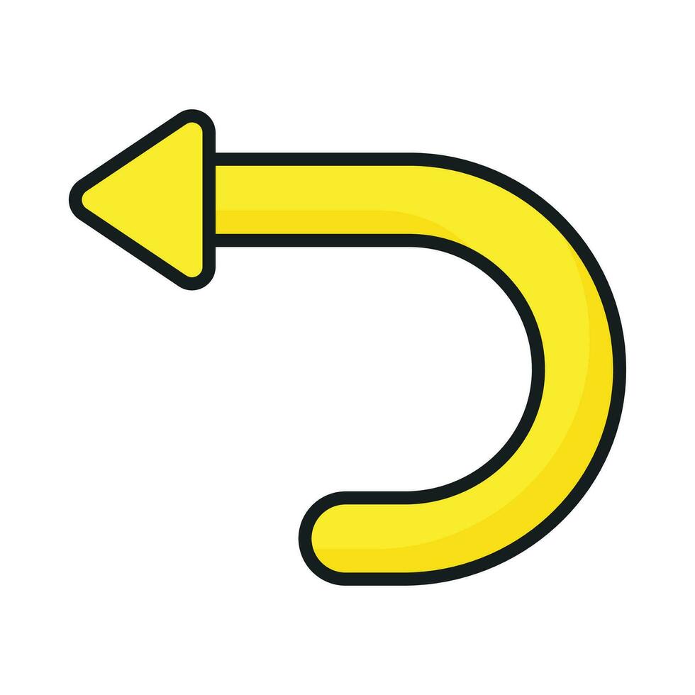 A well designed return arrow in modern style, easy to use vector