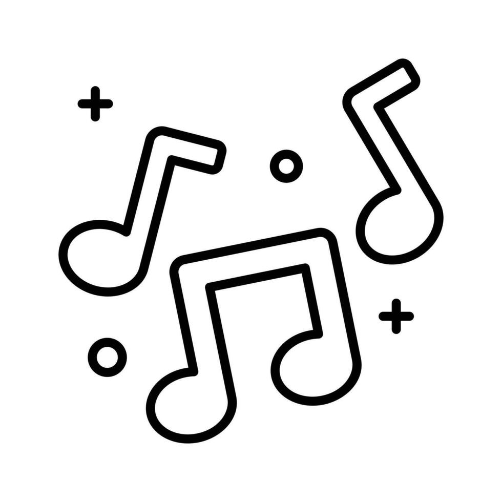 Music notes, song, melody or tune flat vector icon for musical apps and websites, trendy design