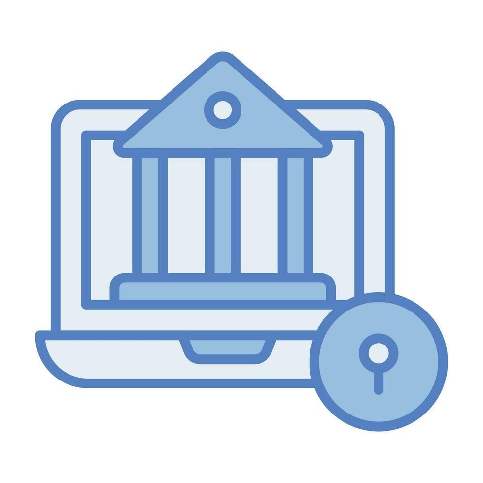 Banking app with lock, secure banking, financial security, security concept vector