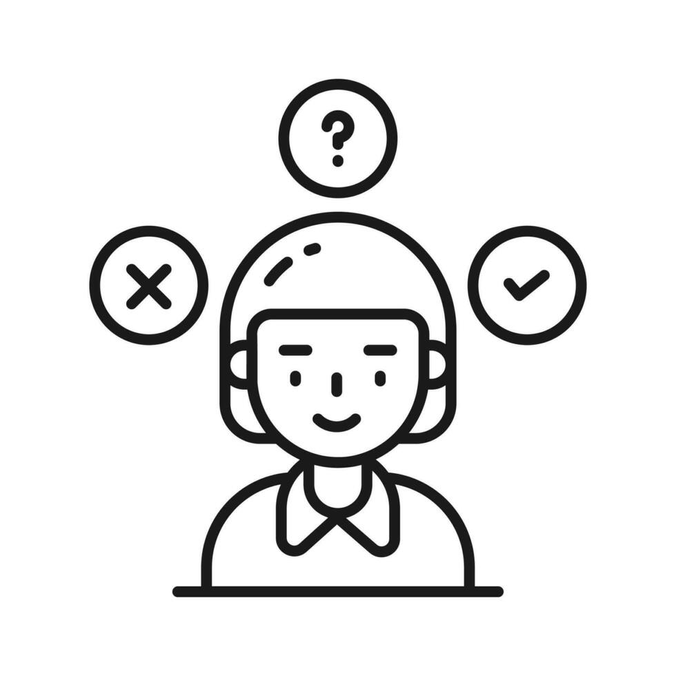 Download this premium icon of decision making, customizable vector design