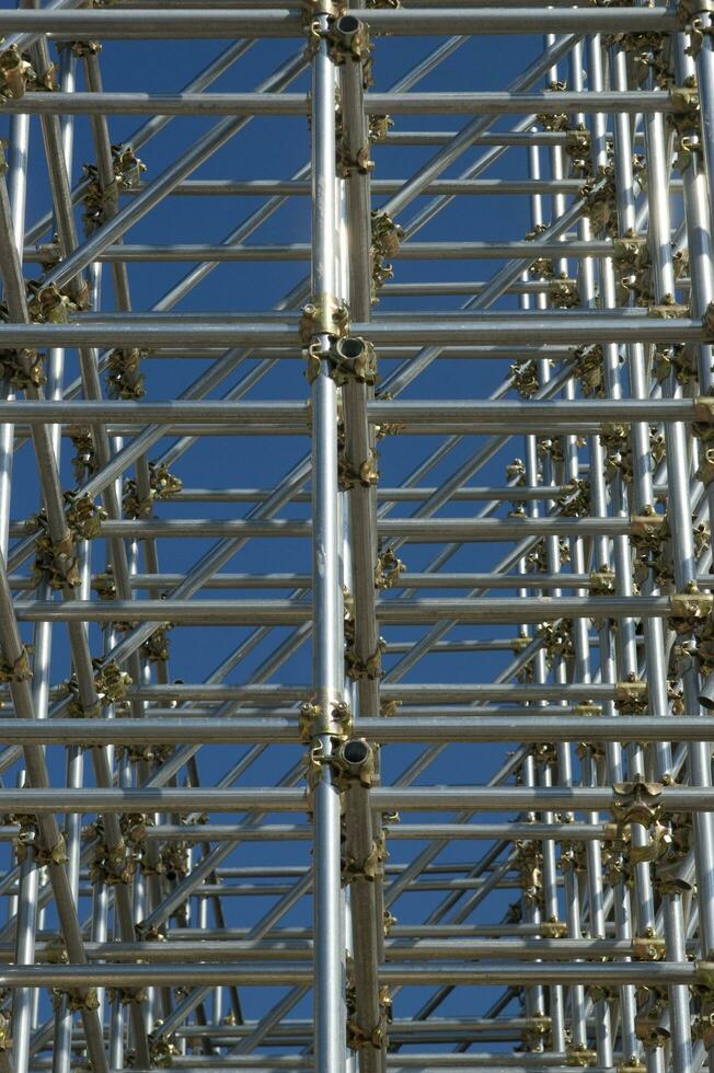 scaffolding in construction site photo