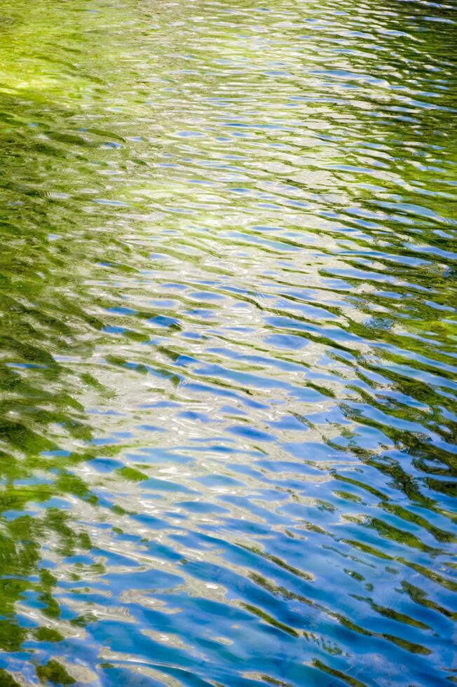 reflexión de el cielo y el agua en el río foto